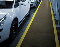 工廠作業區走道工業防滑地毯，安全防滑地面材料